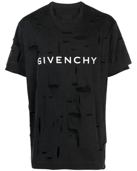 givenchy black t shirts|givenchy ripped t shirt.